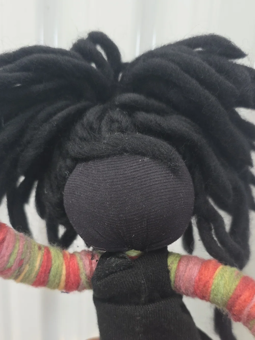 Colorful Yarn Doll with Black Top